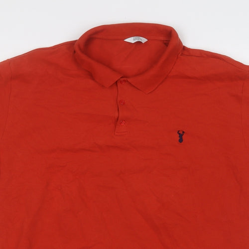 NEXT Mens Orange  Cotton  Polo Size XL Collared