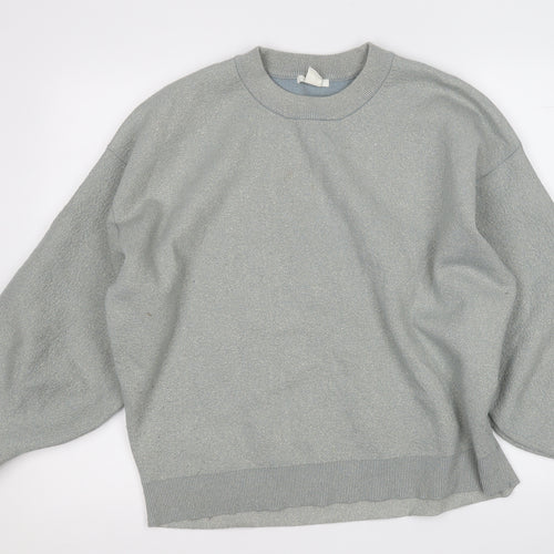 H&M Womens Grey  Viscose Pullover Sweatshirt Size L