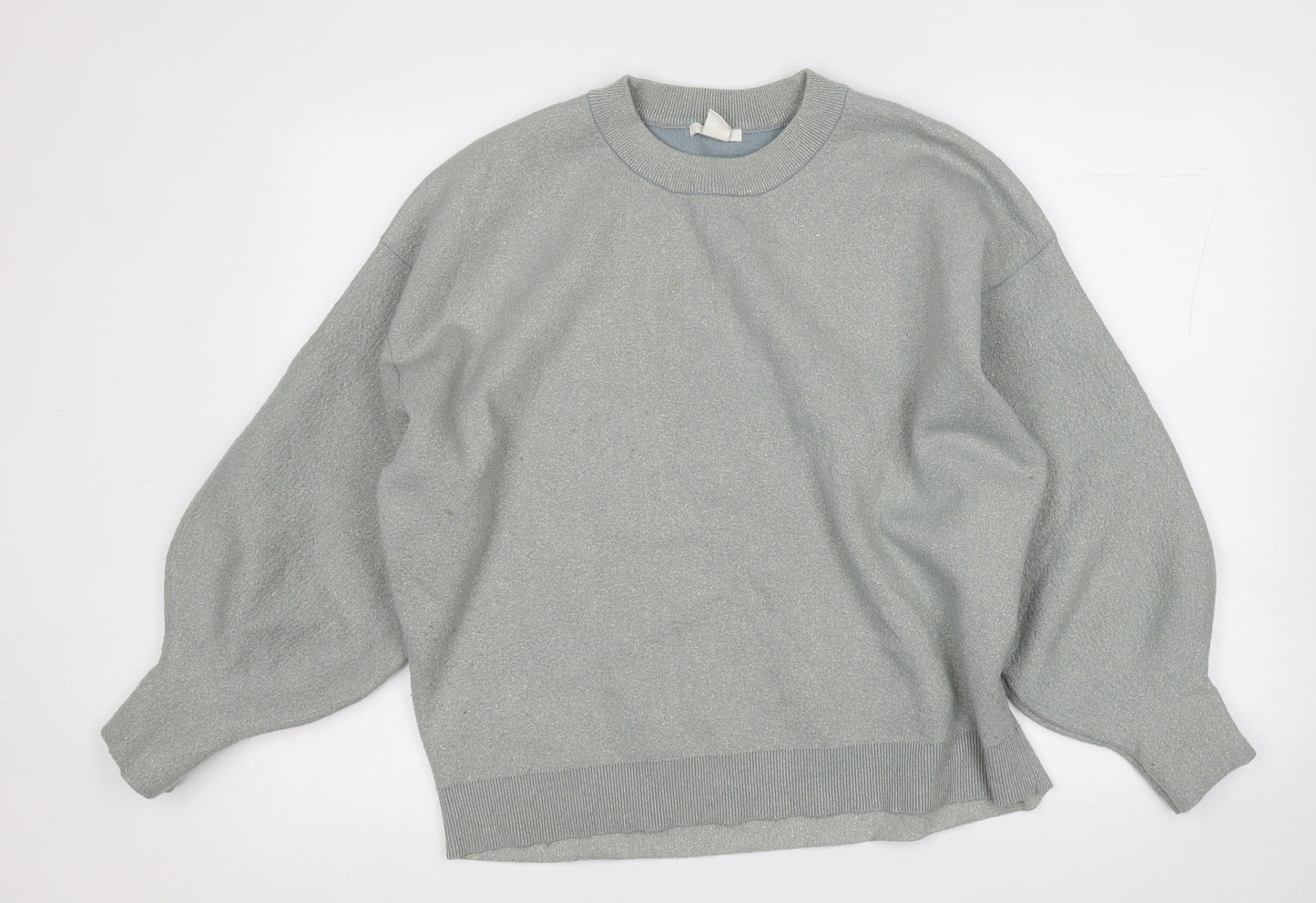 H&M Womens Grey  Viscose Pullover Sweatshirt Size L