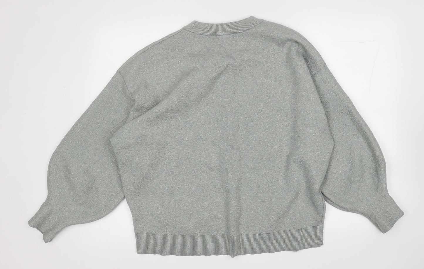 H&M Womens Grey  Viscose Pullover Sweatshirt Size L