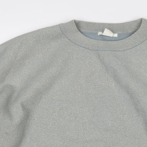 H&M Womens Grey  Viscose Pullover Sweatshirt Size L