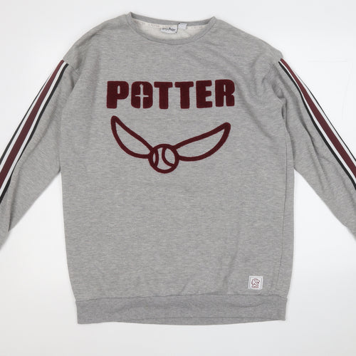 Primark Womens Grey  Polyester Pullover Sweatshirt Size L
