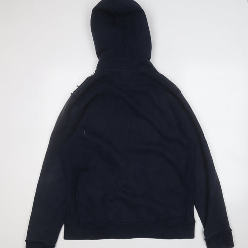 Hilfiger Denim Mens Blue  Cotton Pullover Hoodie Size XL