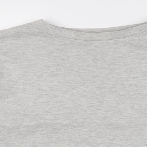 Preworn Womens Grey  Cotton Pullover Sweatshirt Size S   - Elbow Patches