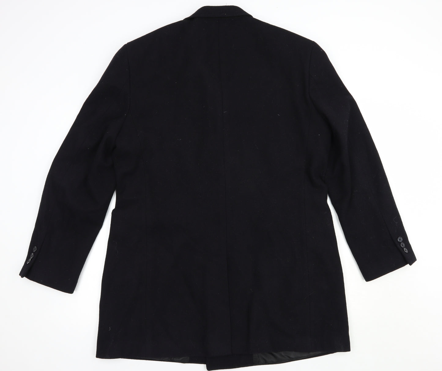 TU Mens Black   Pea Coat Coat Size XL  Button