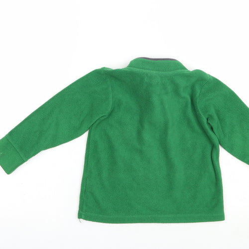 Marks and Spencer Boys Green  Polyester Pullover Sweatshirt Size 3-4 Years  Zip