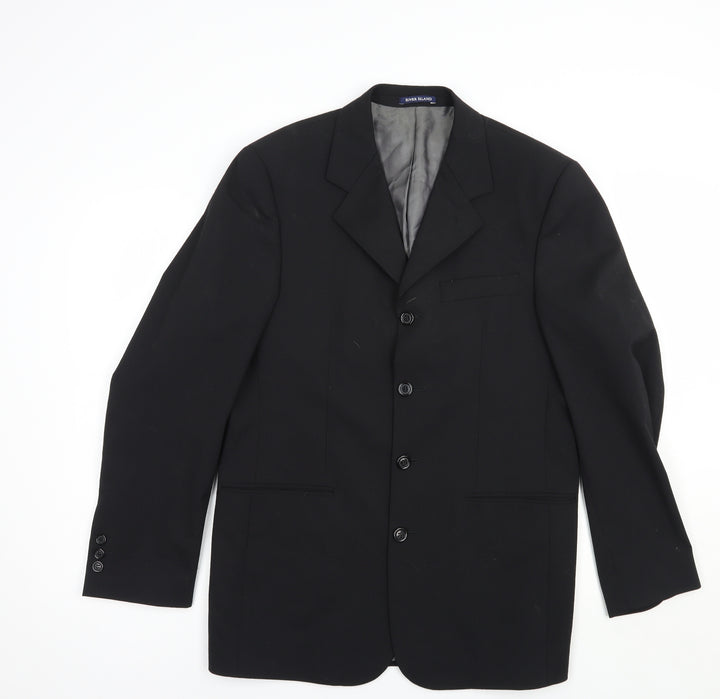 River Island Mens Black  Polyester Jacket Blazer Size 38