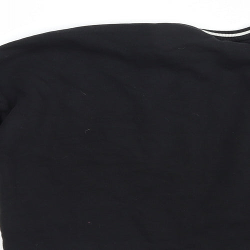 Marks and Spencer Girls Black  Cotton Pullover Sweatshirt Size 12-13 Years  Pullover - Future