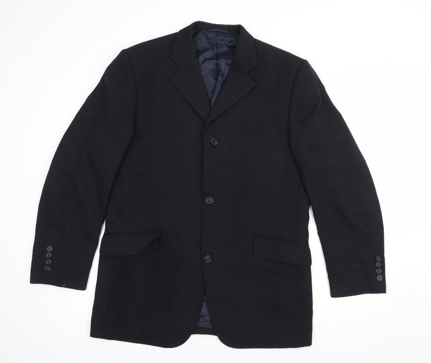 Hugo James Mens Black  Polyester Jacket Blazer Size 40