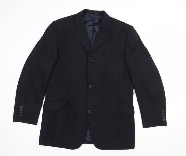 Hugo James Mens Black  Polyester Jacket Blazer Size 40