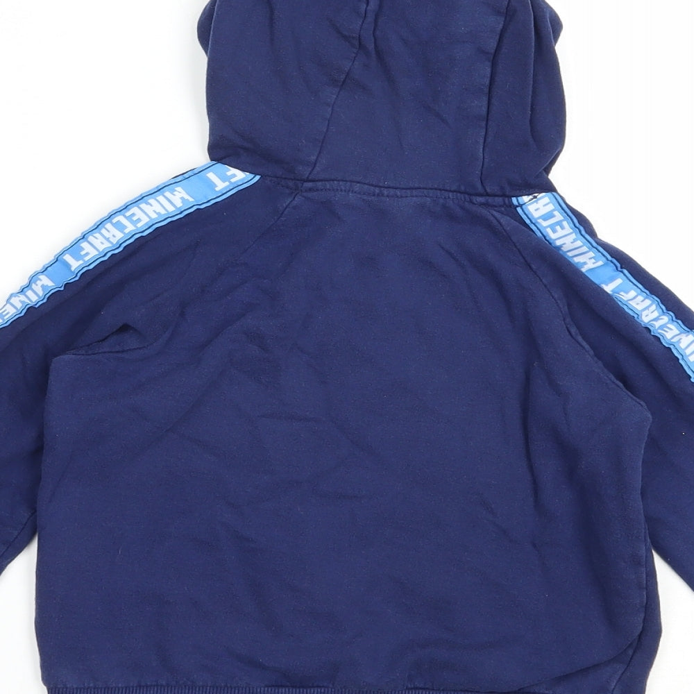 Pep & Co Girls Blue  Cotton Pullover Hoodie Size 5-6 Years  Pullover - Minecraft