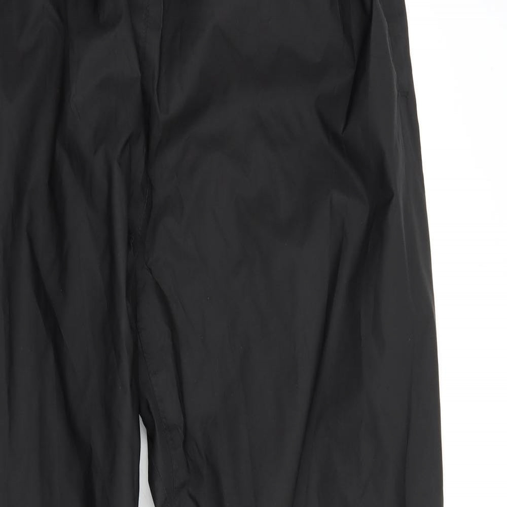 Preworn Mens Black  Nylon Rain Trousers Trousers Size M L33 in Regular