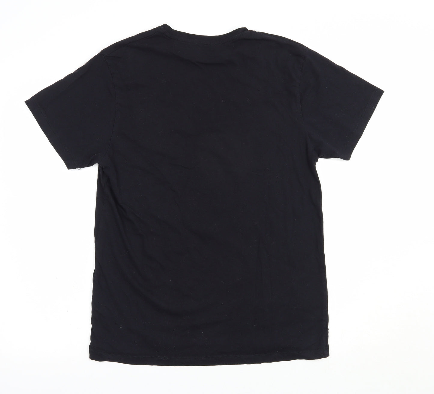 Hallow Scream Womens Black  Cotton Basic T-Shirt Size L Crew Neck - Ghost