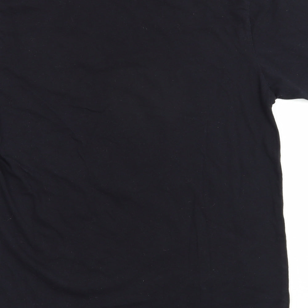 Hallow Scream Womens Black  Cotton Basic T-Shirt Size L Crew Neck - Ghost