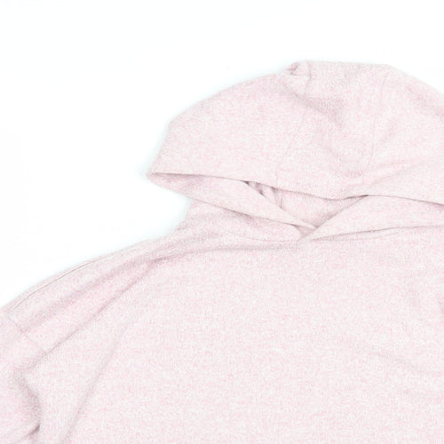 Marks and Spencer Girls Pink  Viscose Pullover Hoodie Size 9-10 Years  Pullover