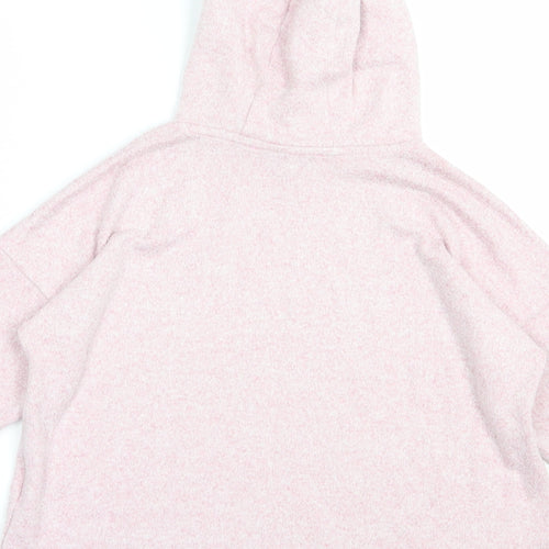 Marks and Spencer Girls Pink  Viscose Pullover Hoodie Size 9-10 Years  Pullover