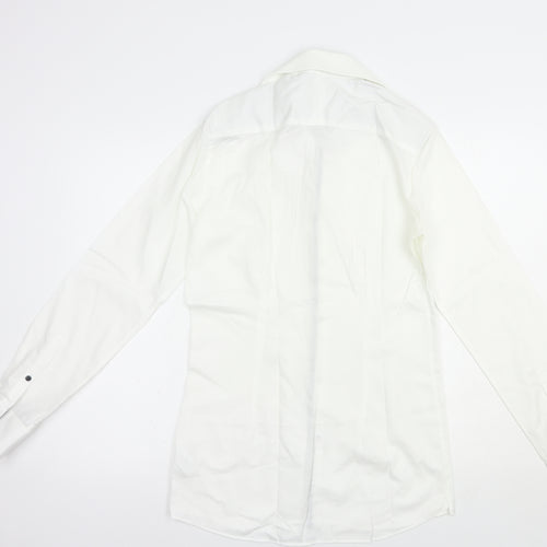 NEXT Mens White  Cotton  Dress Shirt Size 14.5 Collared Button