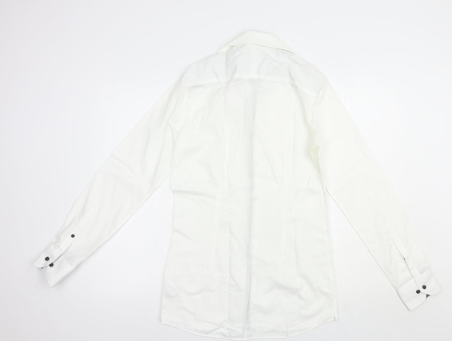 NEXT Mens White  Cotton  Dress Shirt Size 14.5 Collared Button