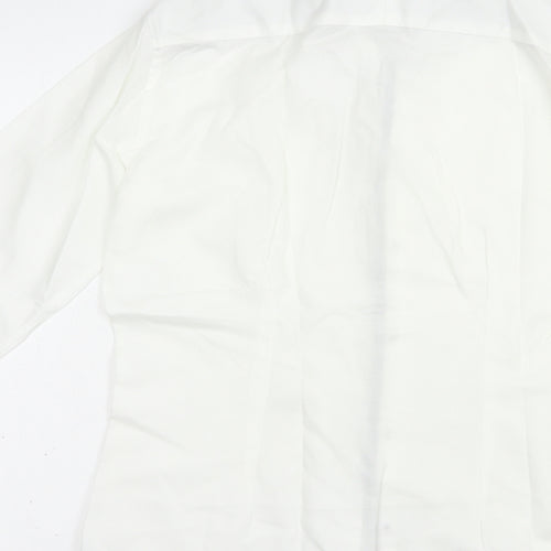 NEXT Mens White  Cotton  Dress Shirt Size 14.5 Collared Button