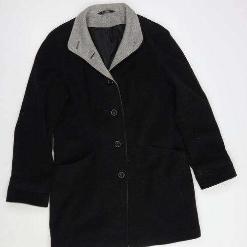 BHS Womens Grey   Pea Coat Coat Size 12  Button