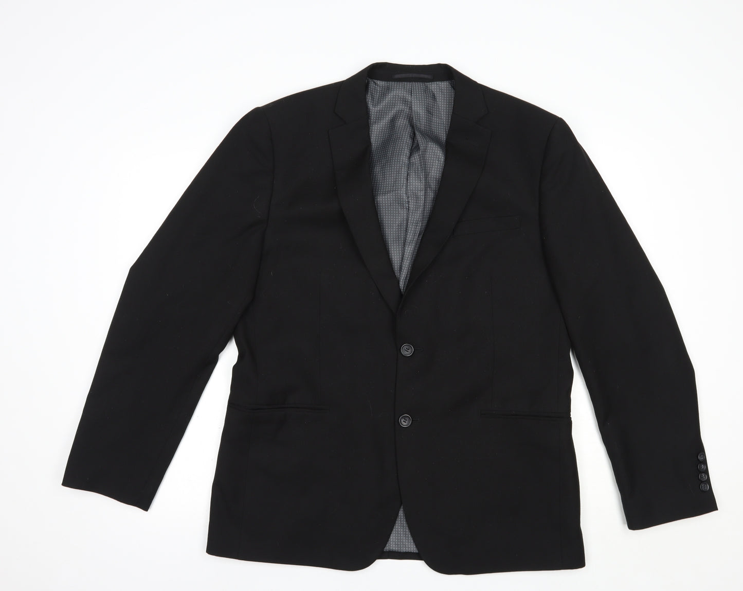 Very Mens Black  Polyester Jacket Blazer Size 42