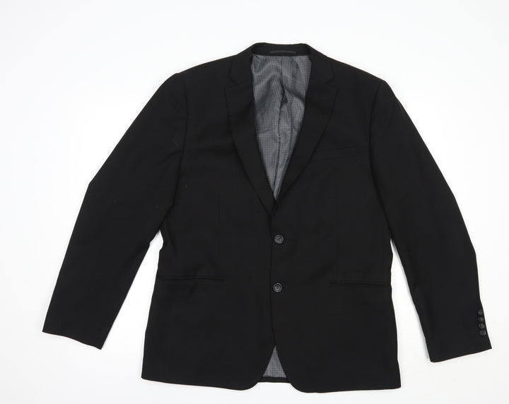 Very Mens Black  Polyester Jacket Blazer Size 42