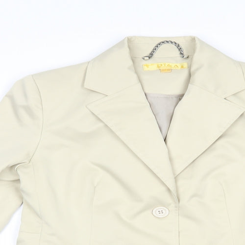 Di & A Womens Beige   Jacket Blazer Size M  Button