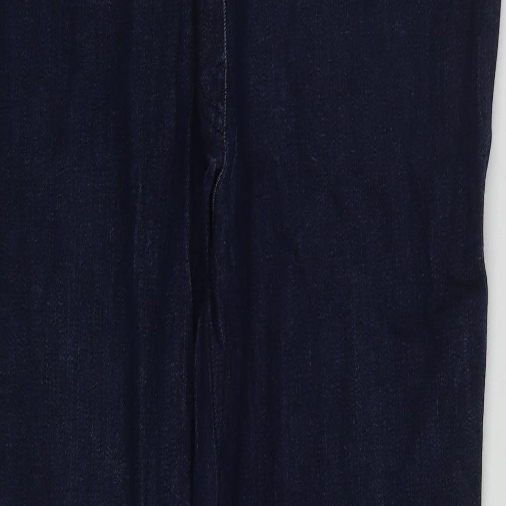 Mum To Be Womens Blue  Cotton Straight Jeans Size L L30 in Regular