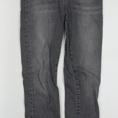 NEXT Womens Grey  Cotton Skinny Jeans Size M L26 in Regular Zip