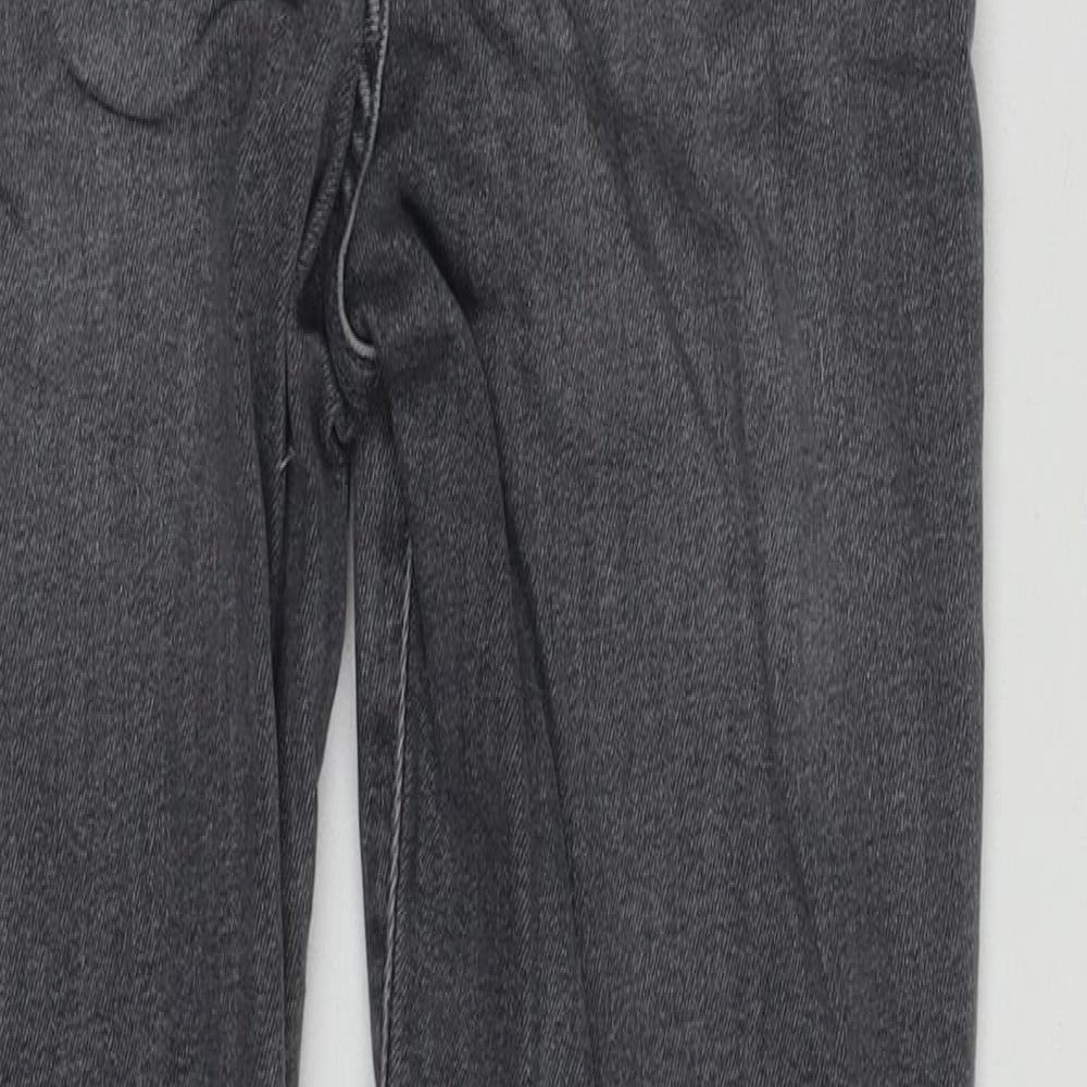 NEXT Womens Grey  Cotton Skinny Jeans Size M L26 in Regular Zip