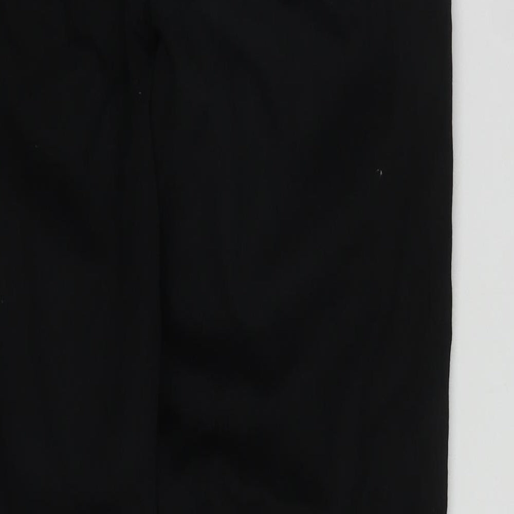 Marks and Spencer Womens Black  Cotton Straight Jeans Size 14 L29 in Regular Zip