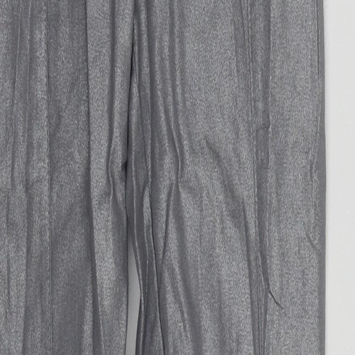H&M Womens Silver  Cotton Straight Jeans Size 8 L28 in Regular Zip