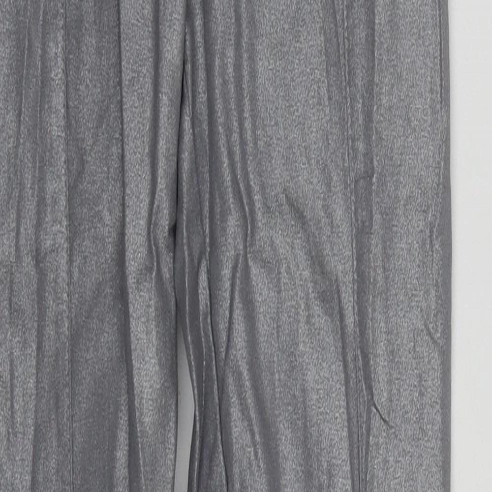 H&M Womens Silver  Cotton Straight Jeans Size 8 L28 in Regular Zip