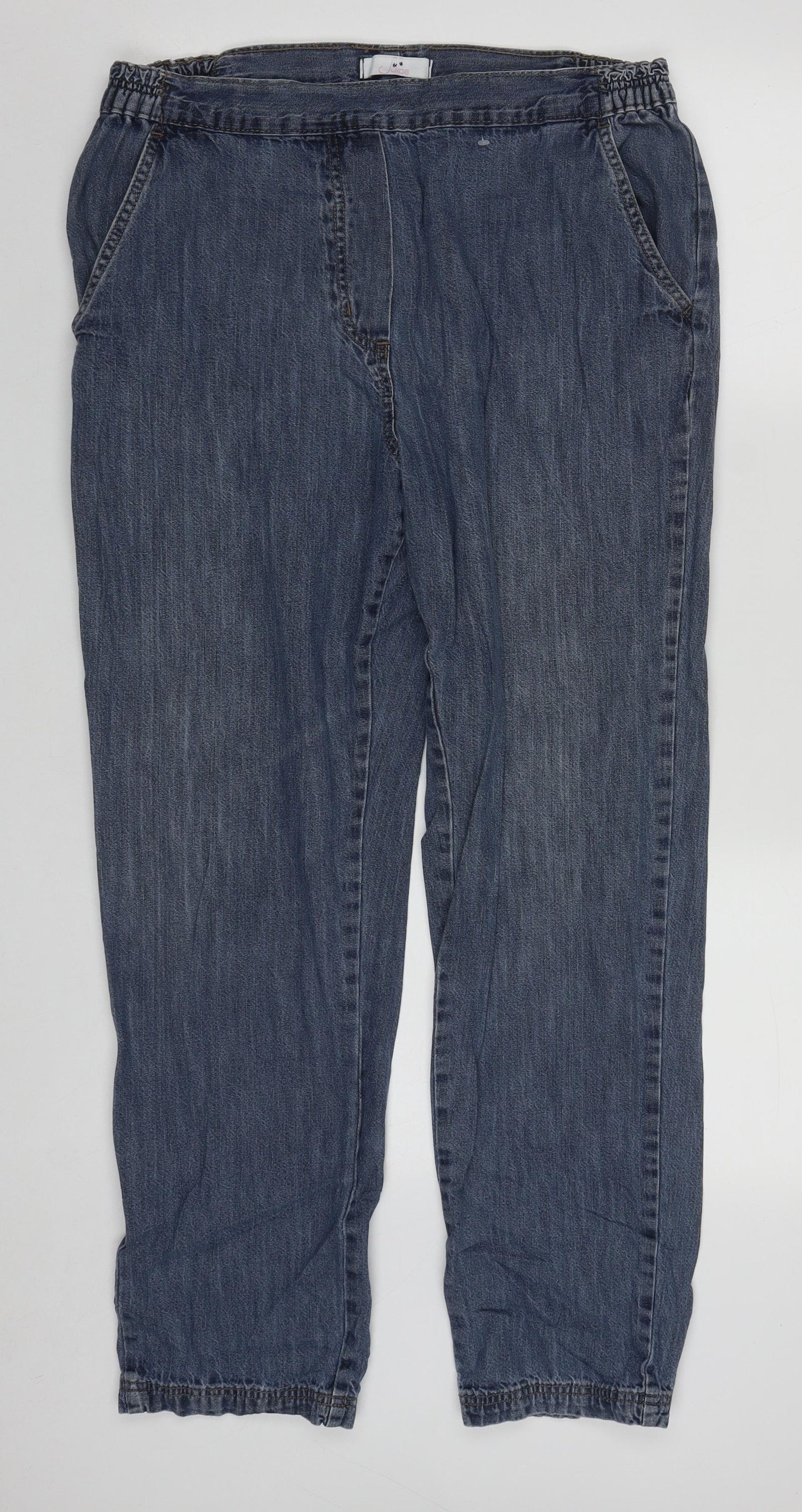 Jupiter Womens Blue  Cotton Straight Jeans Size 32 in L29 in Regular