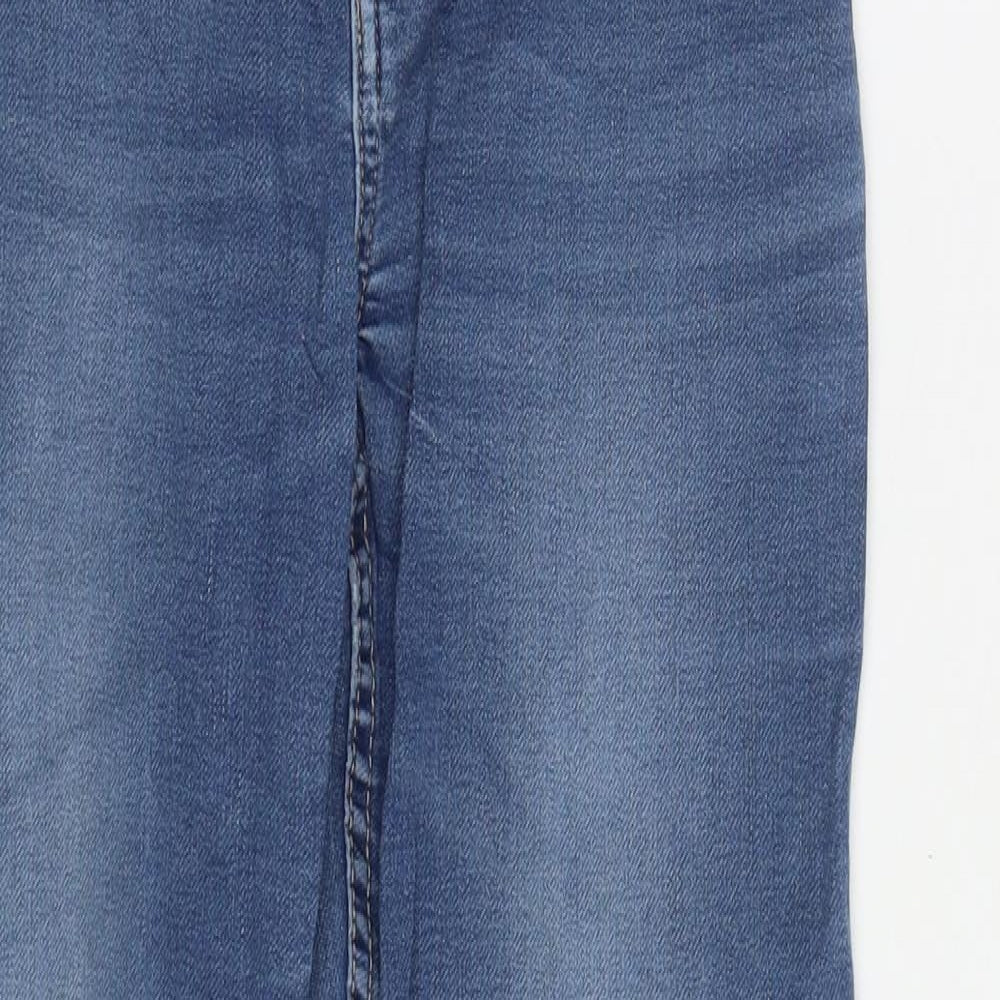 Nutmeg Girls Blue  Cotton Straight Jeans Size 12-13 Years  Regular Zip