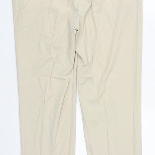 Wichele Womens Beige  Polyester Trousers  Size 12 L27 in Regular Zip