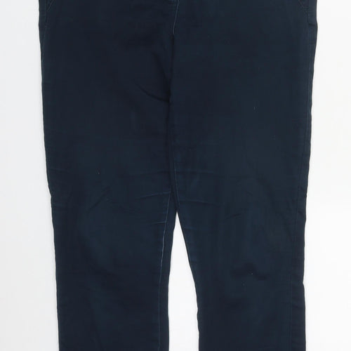 Wallis Womens Blue  Cotton Straight Jeans Size 12 L30 in Regular Zip