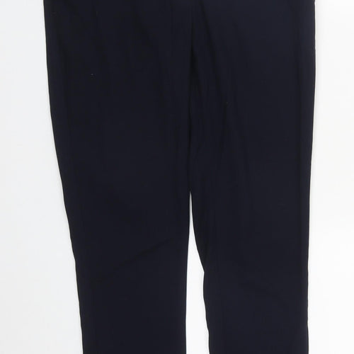 NEXT Womens Blue  Polyester Trousers  Size 10 L26 in Regular Zip