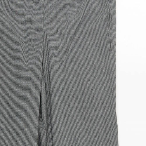 Papaya Womens Grey  Polyester Trousers  Size 12 L29 in Regular Zip