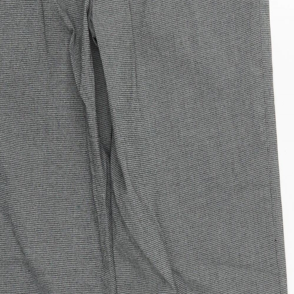 Papaya Womens Grey  Polyester Trousers  Size 12 L29 in Regular Zip