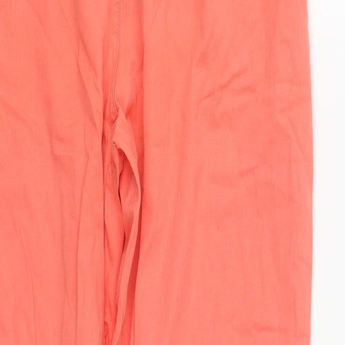 George Womens Orange  Cotton Trousers  Size 10 L30 in Regular Zip