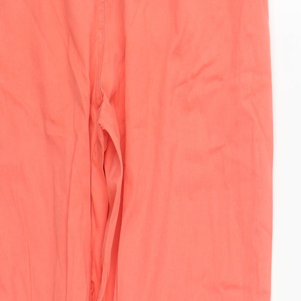 George Womens Orange  Cotton Trousers  Size 10 L30 in Regular Zip
