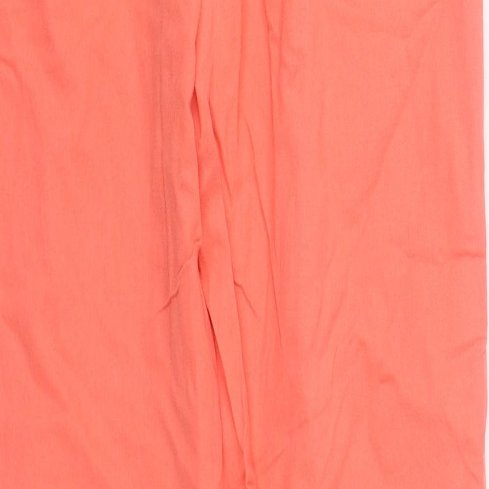 George Womens Orange  Cotton Trousers  Size 10 L30 in Regular Zip
