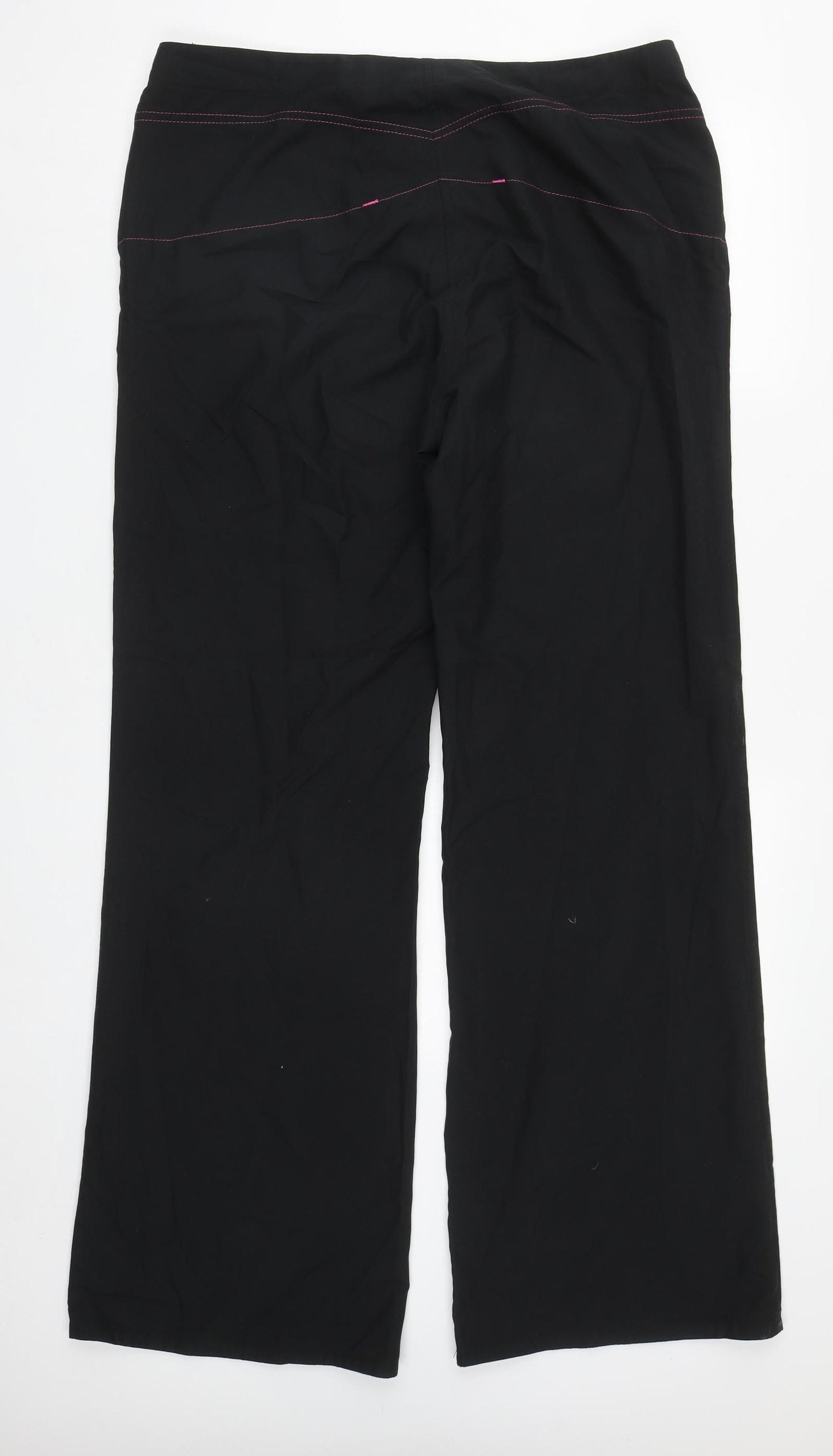 Dorothy Perkins Womens Black  Polyester Trousers  Size 16 L33 in Regular Zip