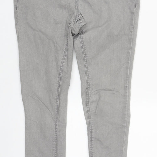 George Womens Grey  Cotton Straight Jeans Size 10 L27 in Regular Zip