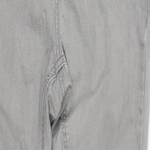George Womens Grey  Cotton Straight Jeans Size 10 L27 in Regular Zip