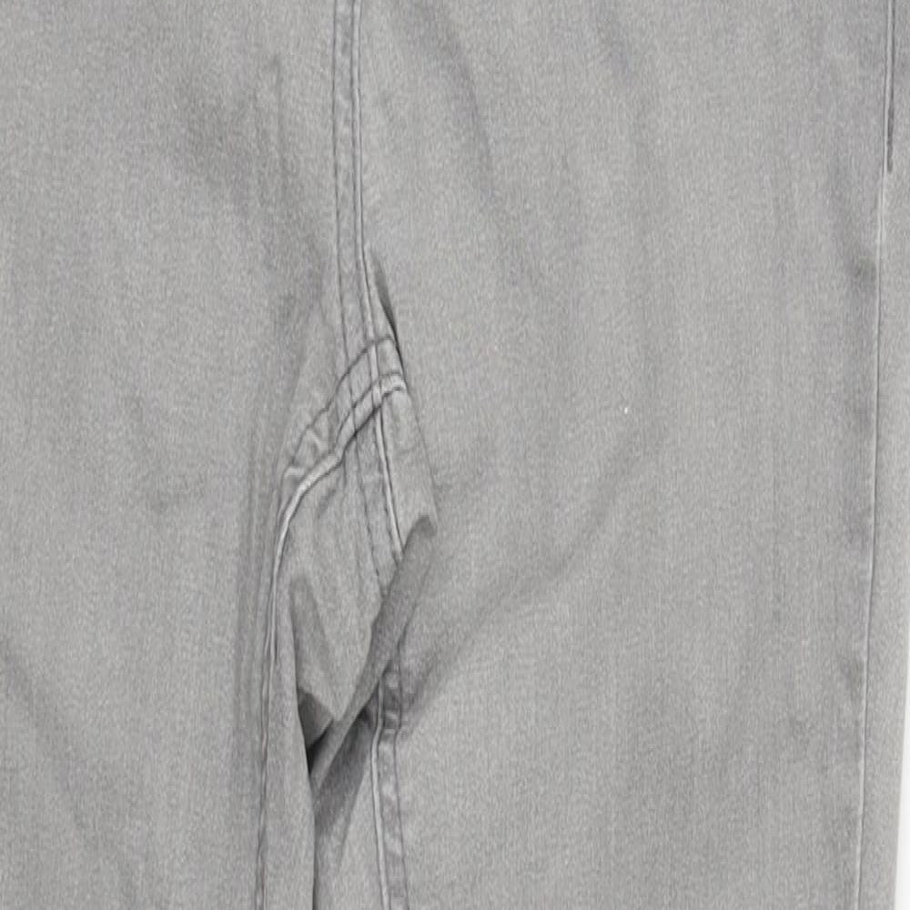 George Womens Grey  Cotton Straight Jeans Size 10 L27 in Regular Zip