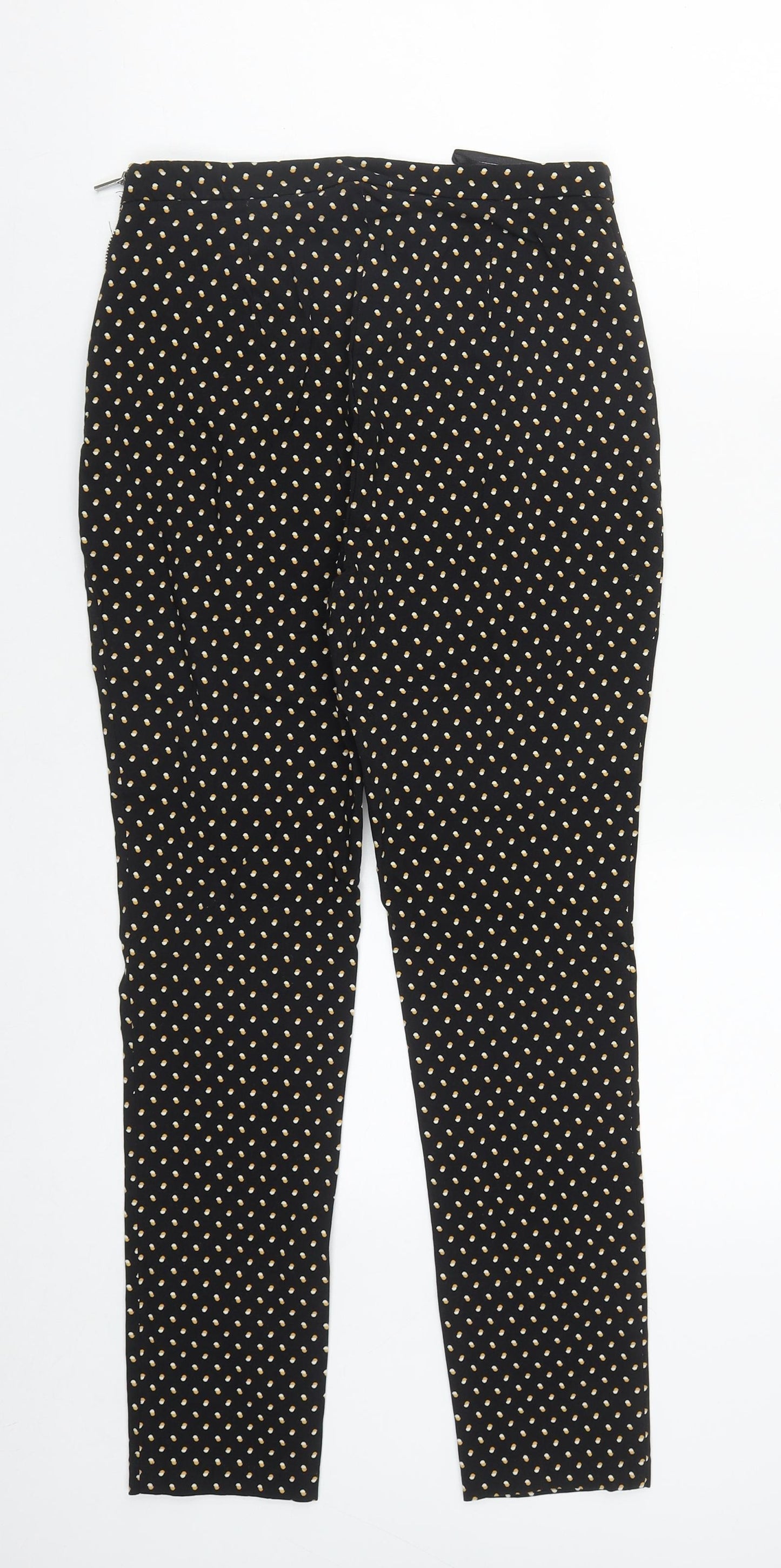 New Look Womens Multicoloured Geometric Viscose Trousers  Size 10 L25 in Regular Zip