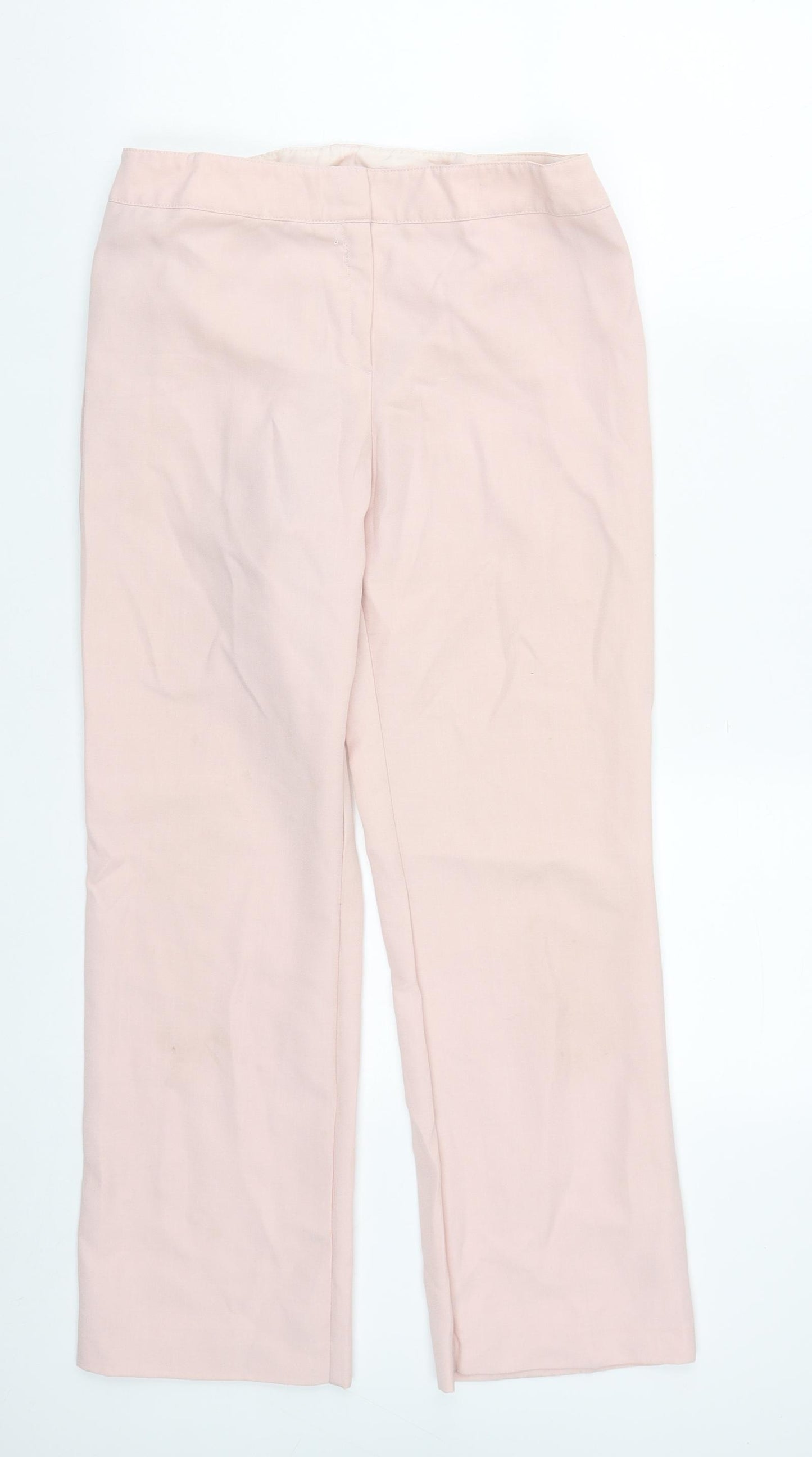 Dorothy Perkins Womens Pink  Polyester Trousers  Size 10 L27 in Regular Zip