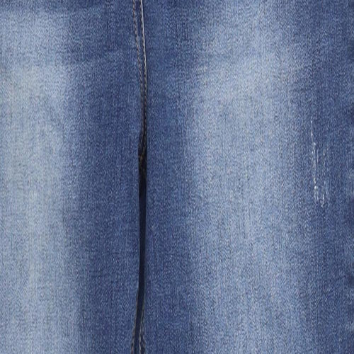 Matalan Womens Blue  Cotton Straight Jeans Size 14 L29 in Regular Zip